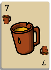 Beer suit card, value 7