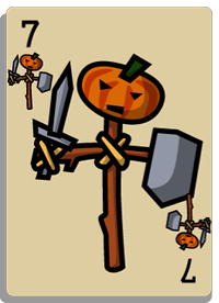 Decoy suit card, value 7