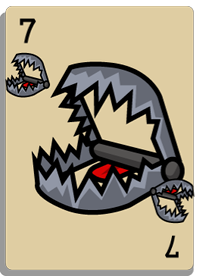 Trap suit card, value 7