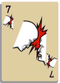 Head Butt suit card, value 7
