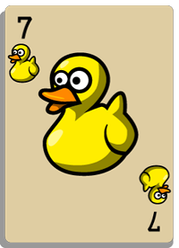 Rubber Duck suit card, value 7