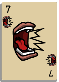 Shout suit card, value 7