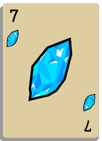 Crystal suit card, value 7