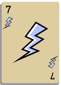 Lightning suit card, value 7