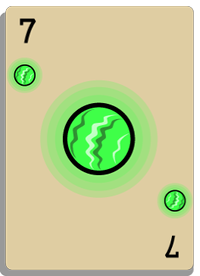 Orb suit card, value 7