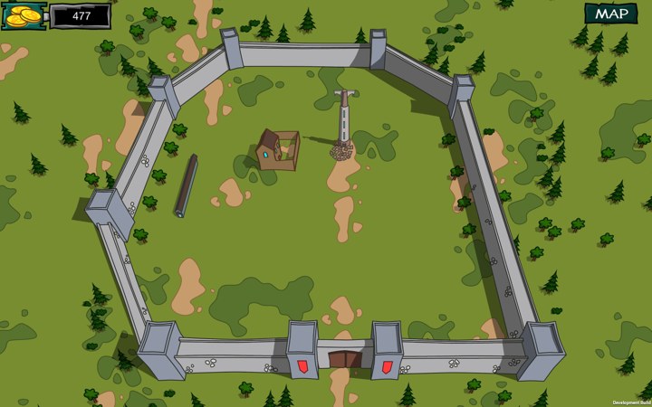 The Academy for Dungeoneering and its buildings inside a walled campus